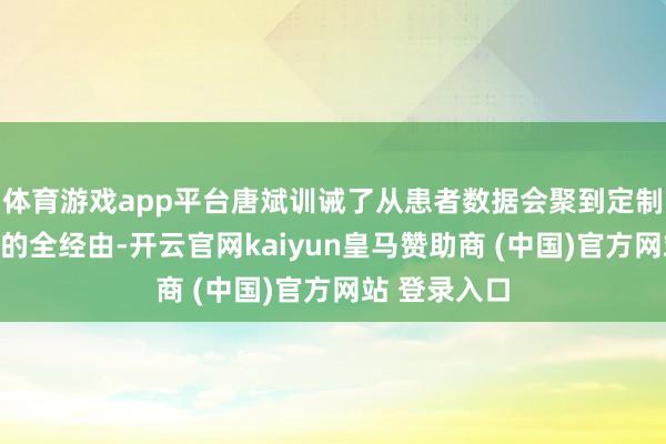 体育游戏app平台唐斌训诫了从患者数据会聚到定制植入物打印的全经由-开云官网kaiyun皇马赞助商 (中国)官方网站 登录入口