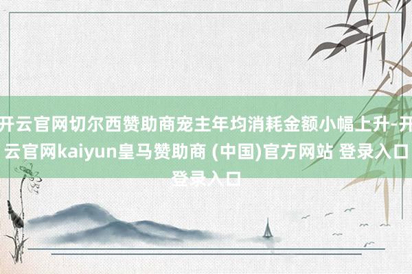 开云官网切尔西赞助商宠主年均消耗金额小幅上升-开云官网kaiyun皇马赞助商 (中国)官方网站 登录入口