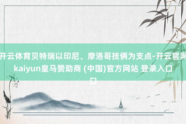 开云体育贝特瑞以印尼、摩洛哥技俩为支点-开云官网kaiyun皇马赞助商 (中国)官方网站 登录入口