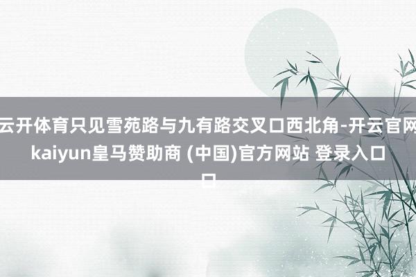 云开体育只见雪苑路与九有路交叉口西北角-开云官网kaiyun皇马赞助商 (中国)官方网站 登录入口
